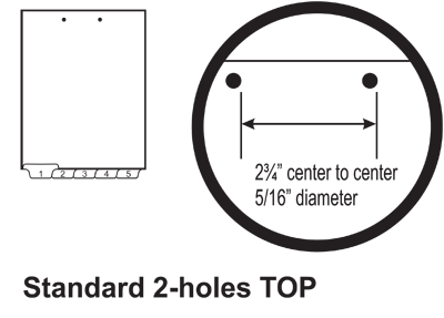 Standar 2 Hole Top